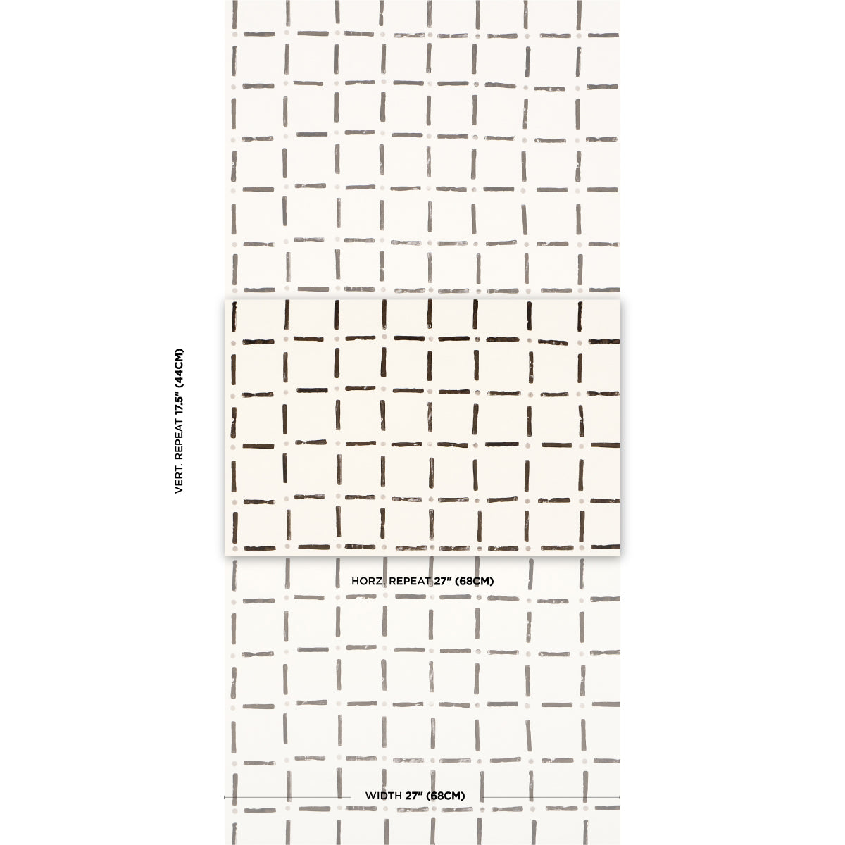 Purchase 5015610 | Drifting Grid, Black - Schumacher Wallpaper