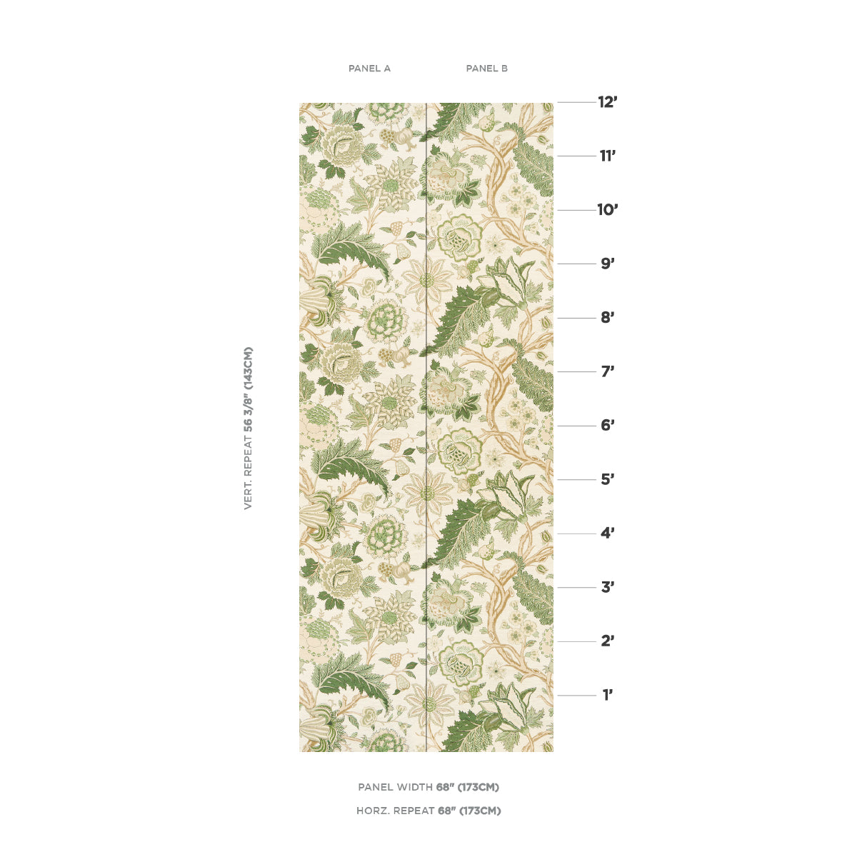 Purchase 5015631 | Darsy Tree Of Life Sisal Panel Set, Leaf - Schumacher Wallpaper