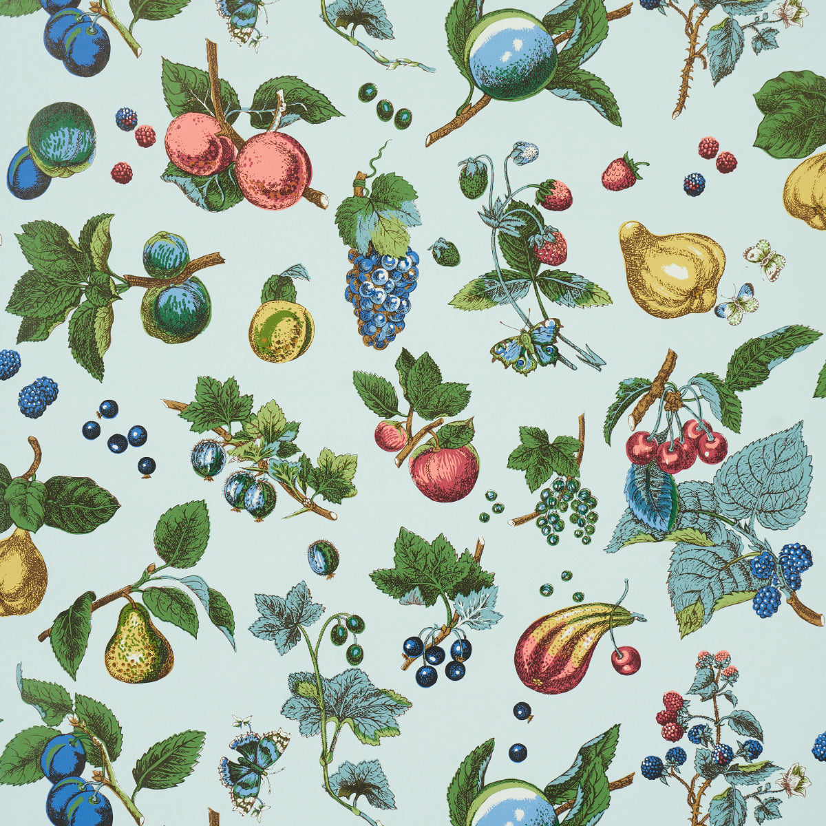 Purchase 5015651 | Berry Grove, Sky - Schumacher Wallpaper