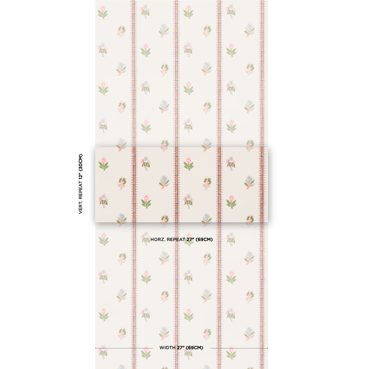 Purchase 5015660 | Les Fleurs Exotiques, Antique Rose - Schumacher Wallpaper