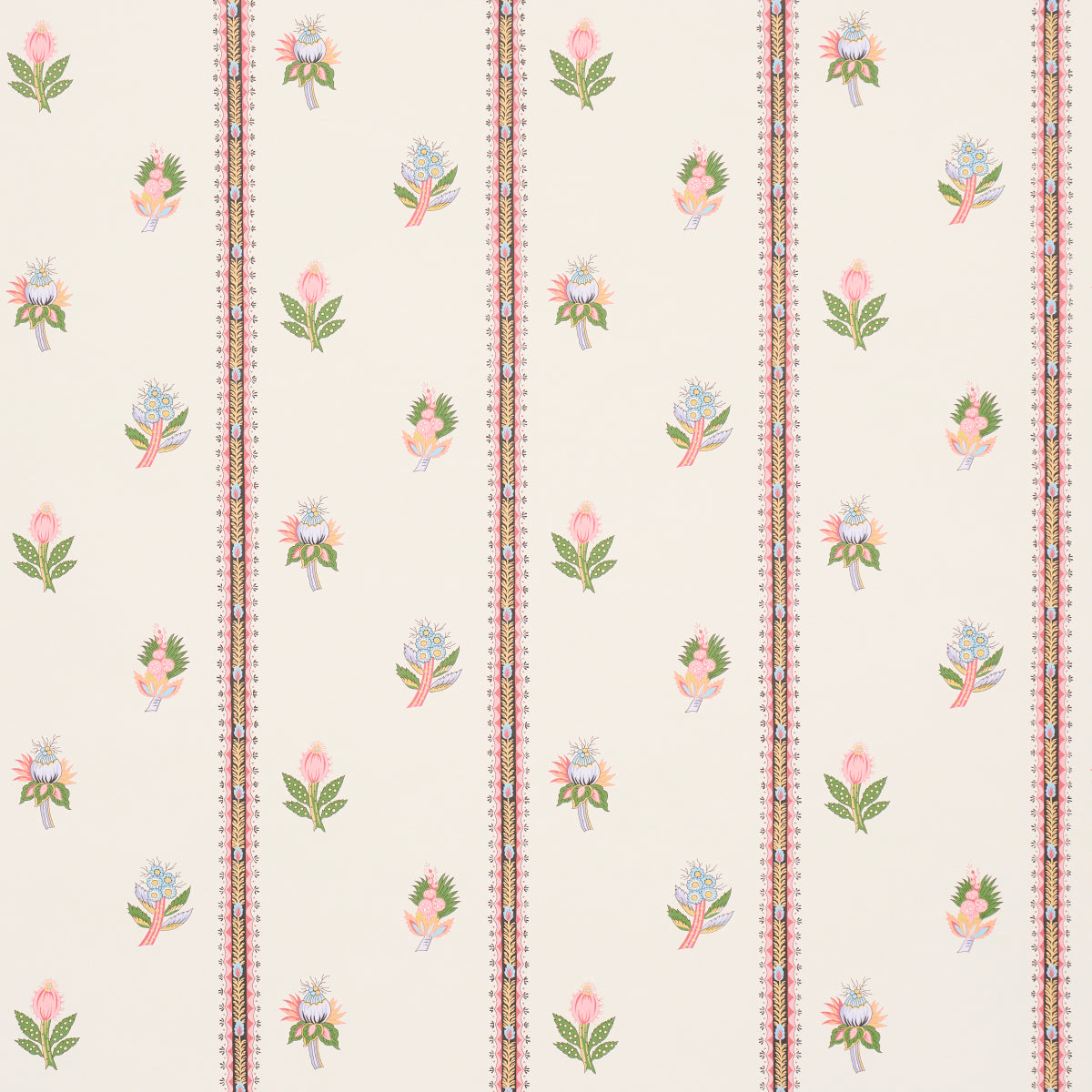 Purchase 5015660 | Les Fleurs Exotiques, Antique Rose - Schumacher Wallpaper