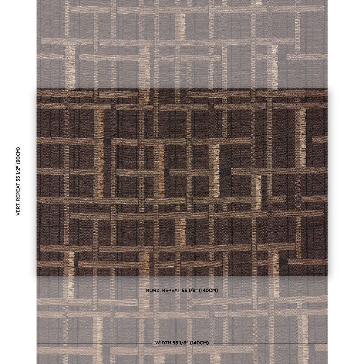 Purchase 5015722 | Axel Plaid Wallcovering, Saddle Brown - Schumacher Wallpaper