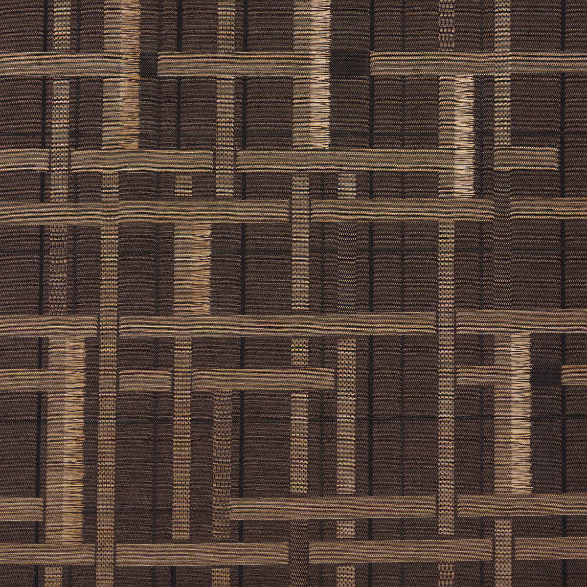 Purchase 5015722 | Axel Plaid Wallcovering, Saddle Brown - Schumacher Wallpaper