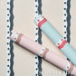 Purchase 5015740 | Rousseau Stripe, Rouge & Sky - Schumacher Wallpaper