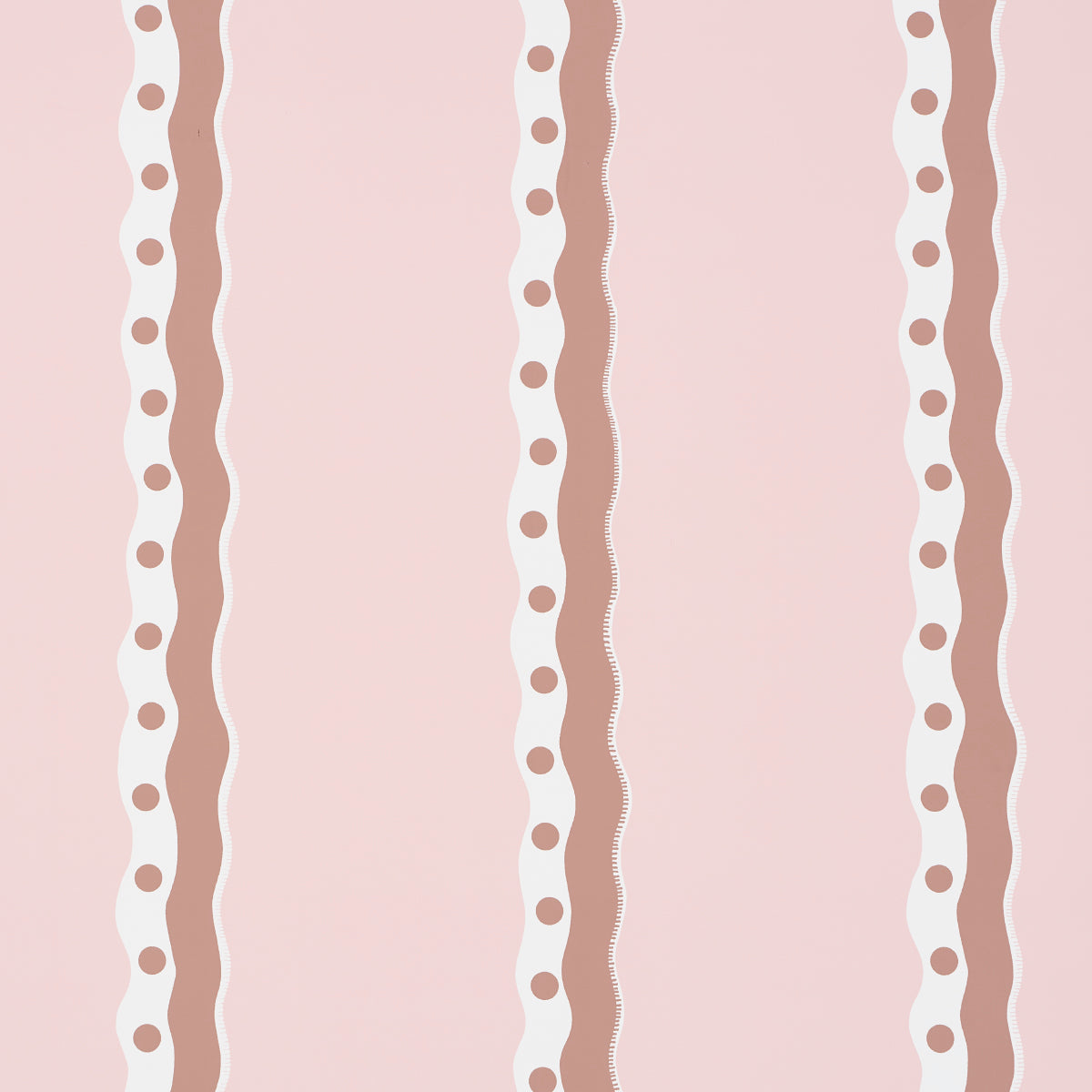 Purchase 5015741 | Rousseau Stripe, Cocoa & Blush - Schumacher Wallpaper