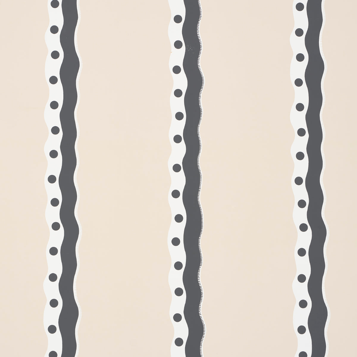 Purchase 5015742 | Rousseau Stripe, Noir & Cream - Schumacher Wallpaper