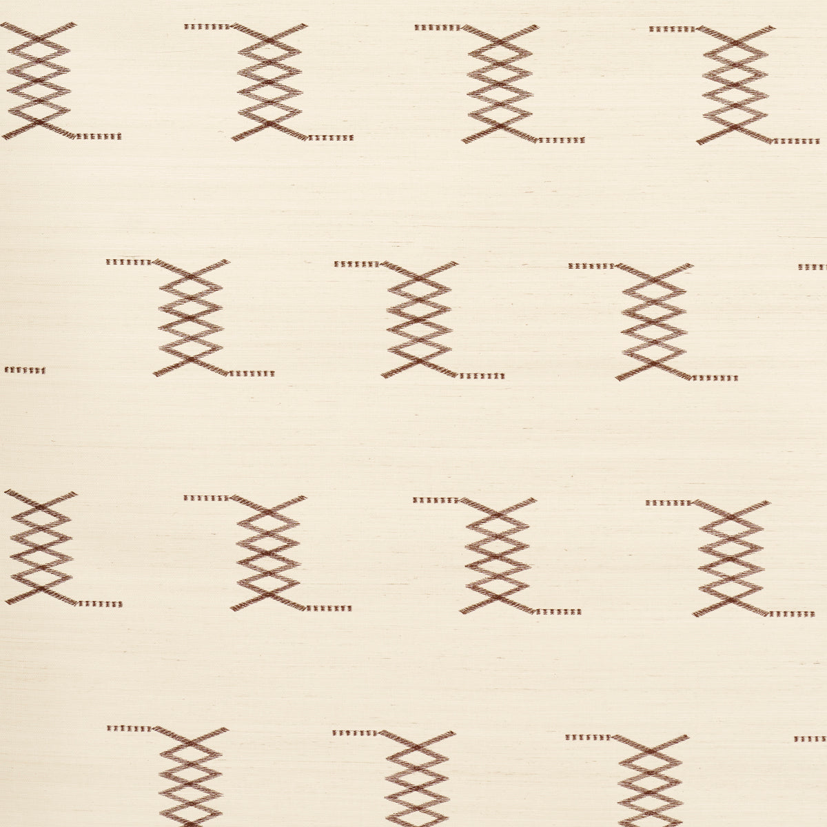 Purchase 5015780 | Kin Sisal Embroidery, Hazel On Ivory - Schumacher Wallpaper