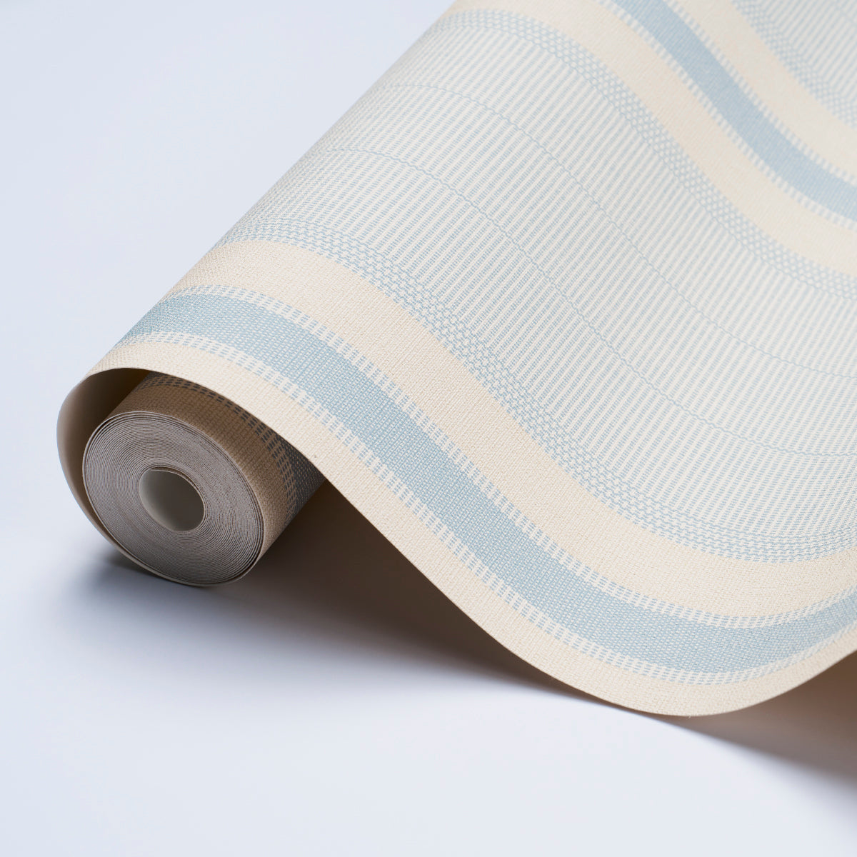 Purchase 5015800 | Ipala Stripe Vinyl, Sky - Schumacher Wallpaper