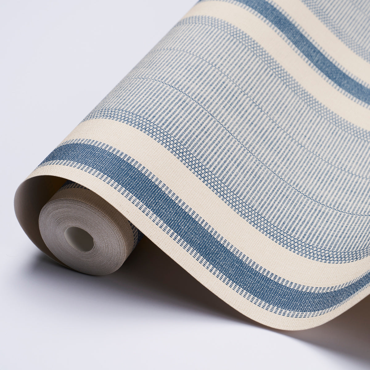 Purchase 5015801 | Ipala Stripe Vinyl, Ocean - Schumacher Wallpaper