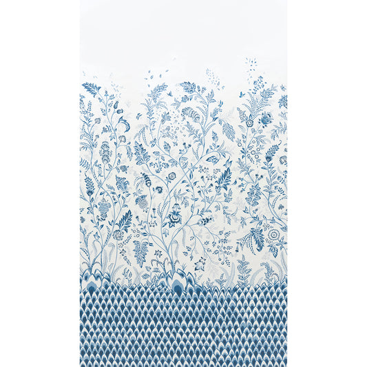 Purchase 5015820 | Chinoiserie Grande Panel Set, Indigo - Schumacher Wallpaper