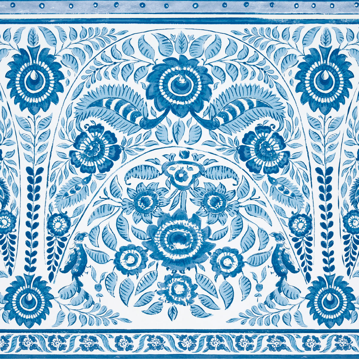 Purchase 5015830 | Montecito Panel Set, Indigo - Schumacher Wallpaper