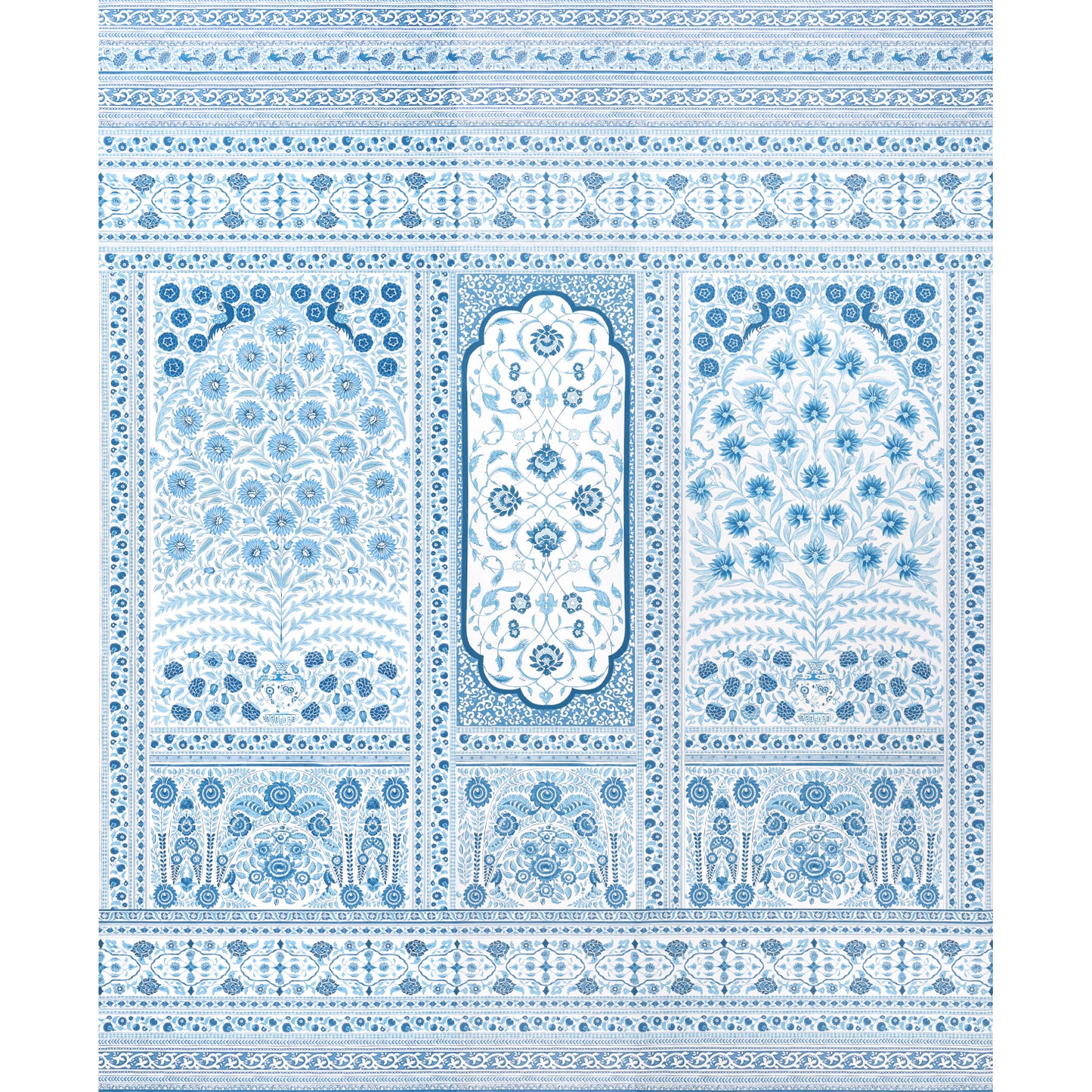 Purchase 5015830 | Montecito Panel Set, Indigo - Schumacher Wallpaper