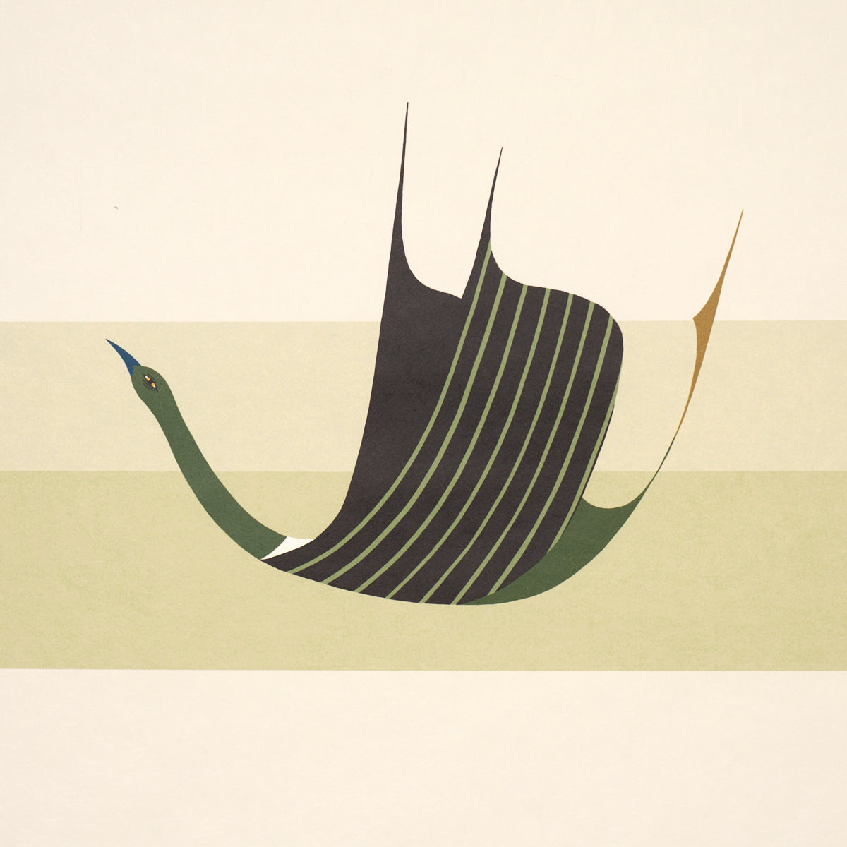 Purchase 5015853 | Flying West, Green - Schumacher Wallpaper