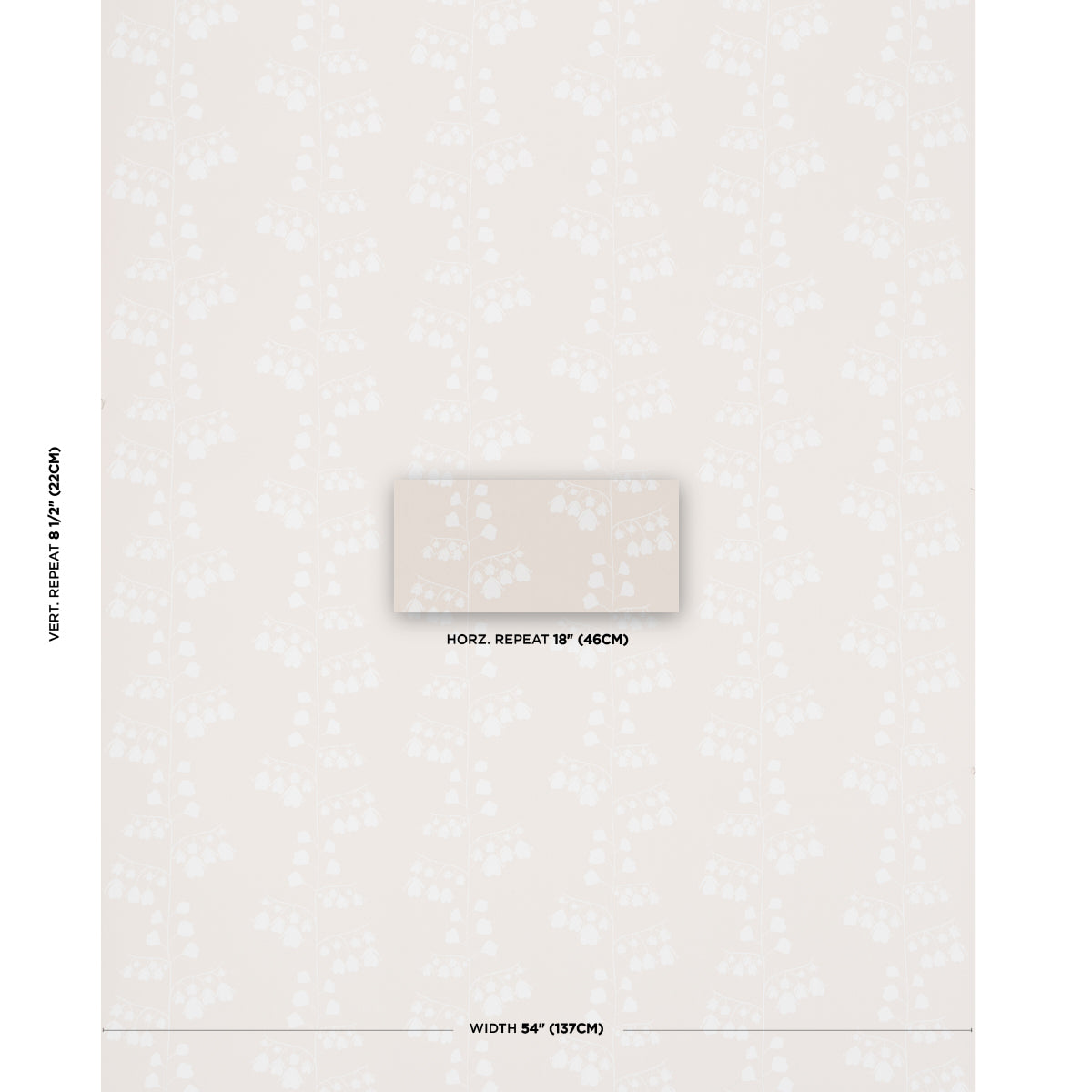 Purchase 5015860 | Bleeding Hearts, Neutral - Schumacher Wallpaper