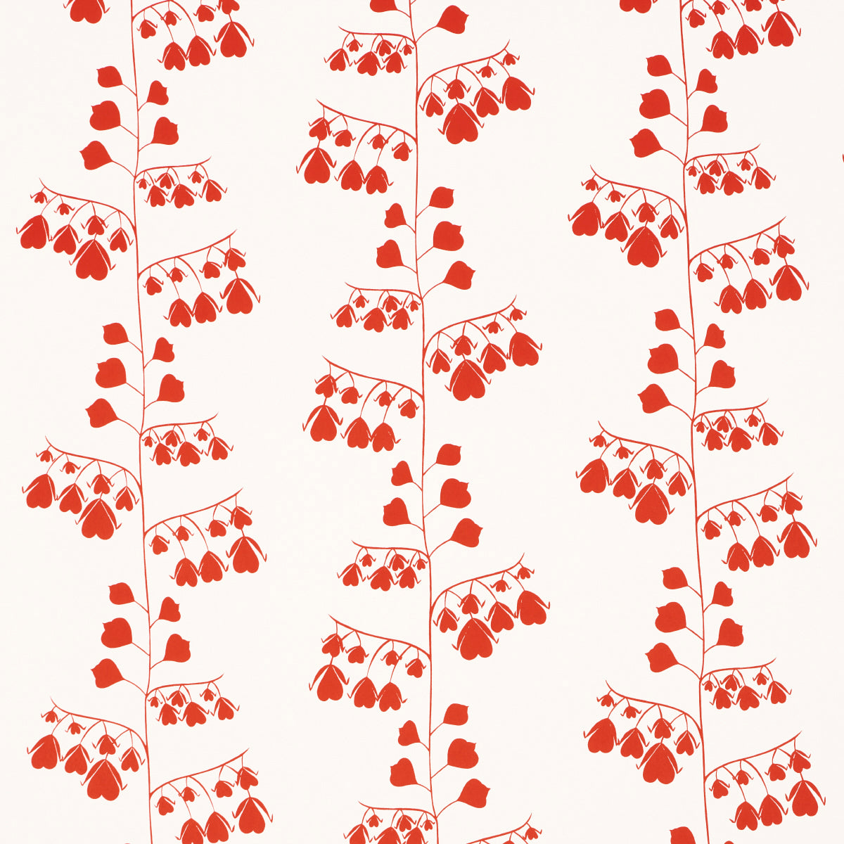 Purchase 5015861 | Bleeding Hearts, Red - Schumacher Wallpaper