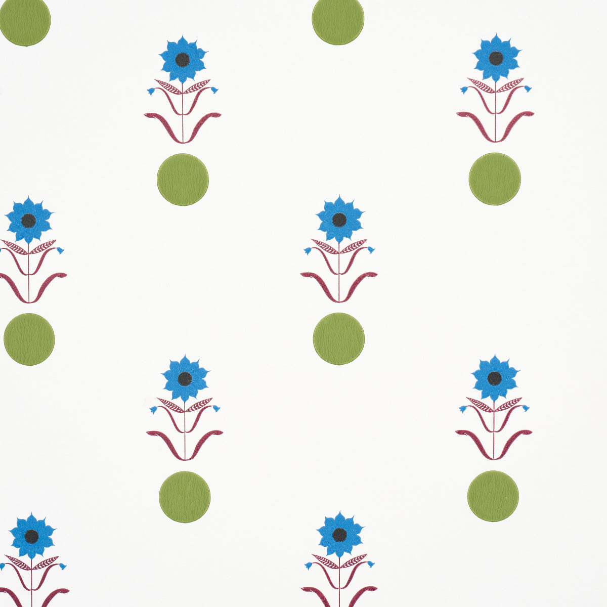 Purchase 5015882 | Forget Me Dots, Blue & Plum - Schumacher Wallpaper