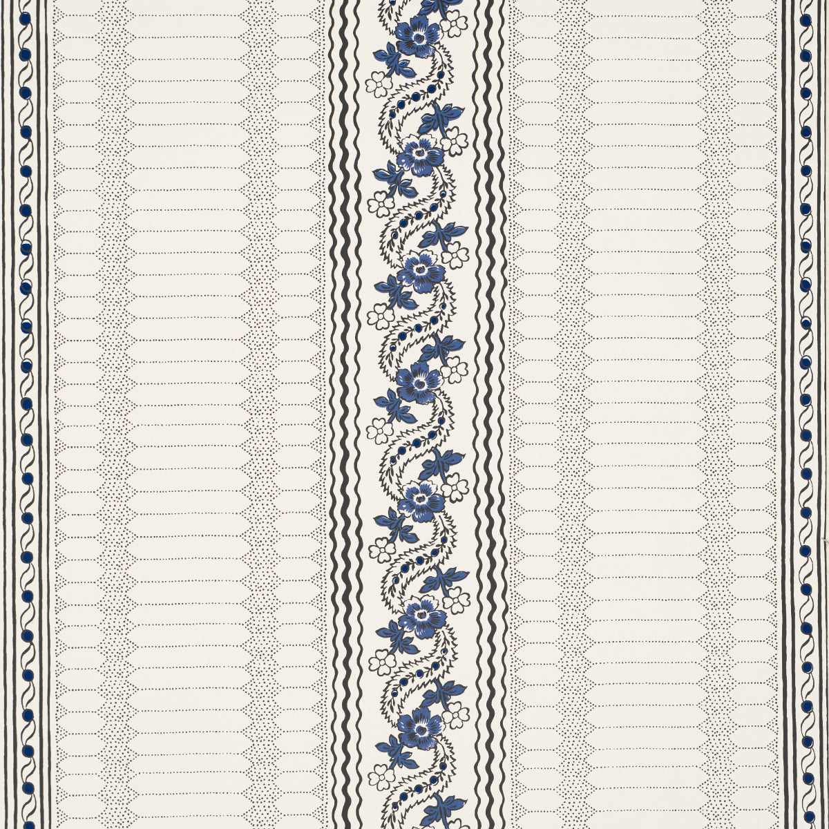 Purchase 5015930 | Serena Stripe, Blue - Schumacher Wallpaper