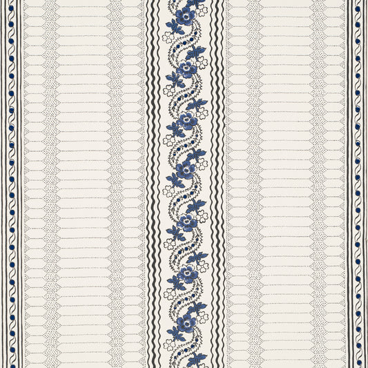 Purchase 5015930 | Serena Stripe, Blue - Schumacher Wallpaper