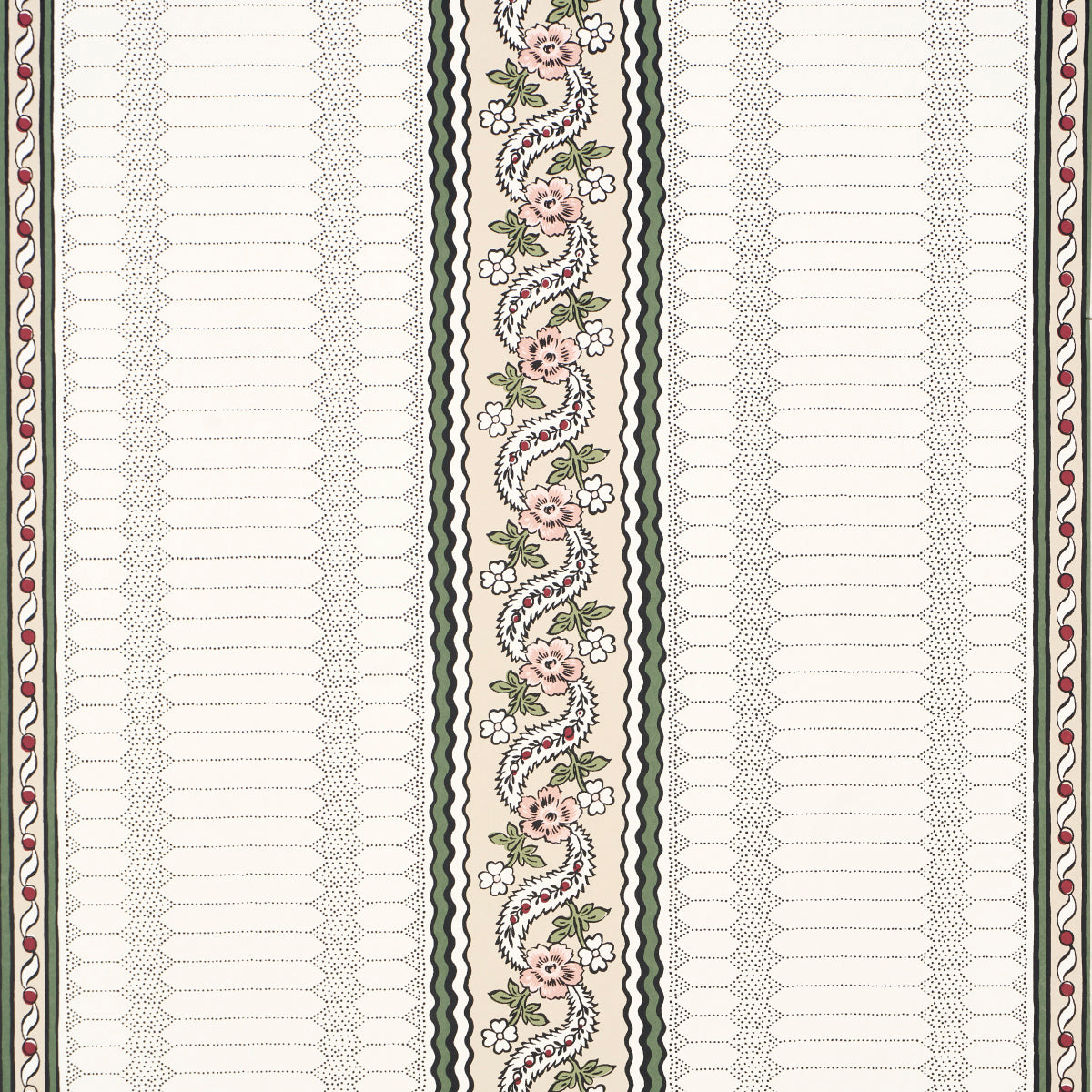 Purchase 5015932 | Serena Stripe, Rose - Schumacher Wallpaper