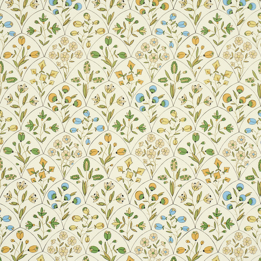 Purchase 5015961 | Frances Scallop Floral, Document - Schumacher Wallpaper