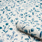 Purchase 5015962 | Frances Scallop Floral, Blues - Schumacher Wallpaper