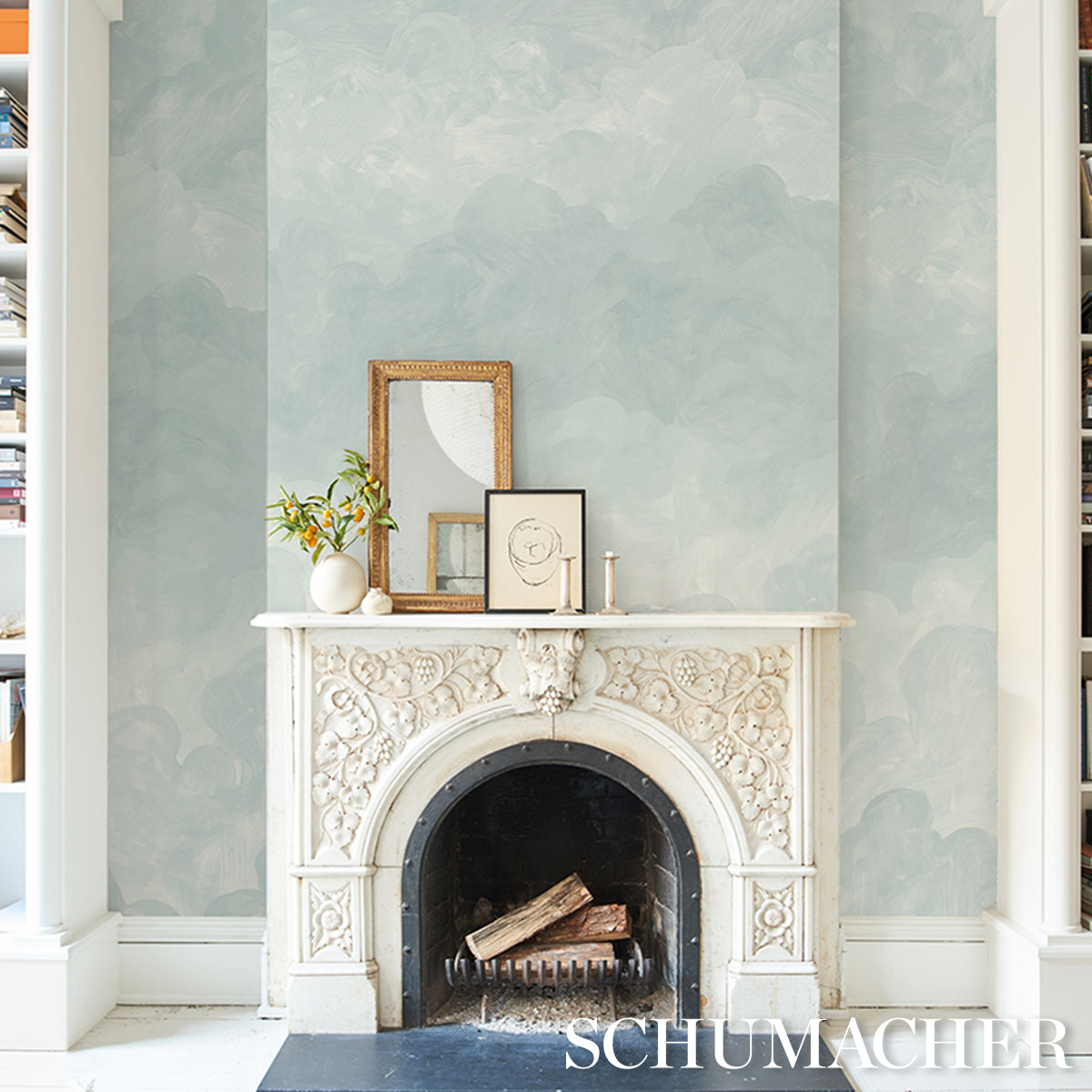 Purchase 5016022 | Painted Sky, Air - Schumacher Wallpaper