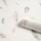 Purchase 5016060 | Woodland Feathers, Pebble - Schumacher Wallpaper