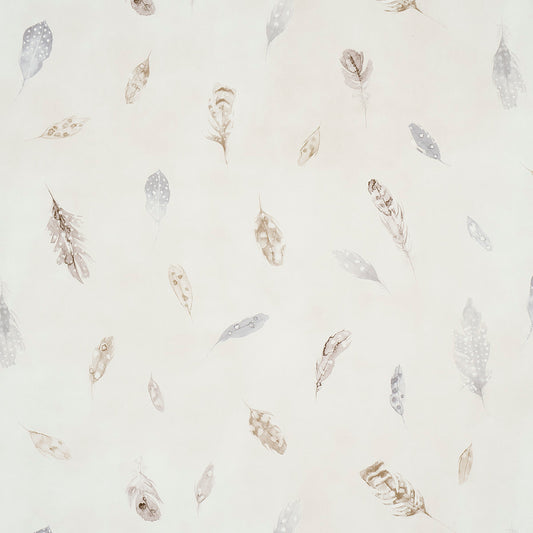 Purchase 5016060 | Woodland Feathers, Pebble - Schumacher Wallpaper