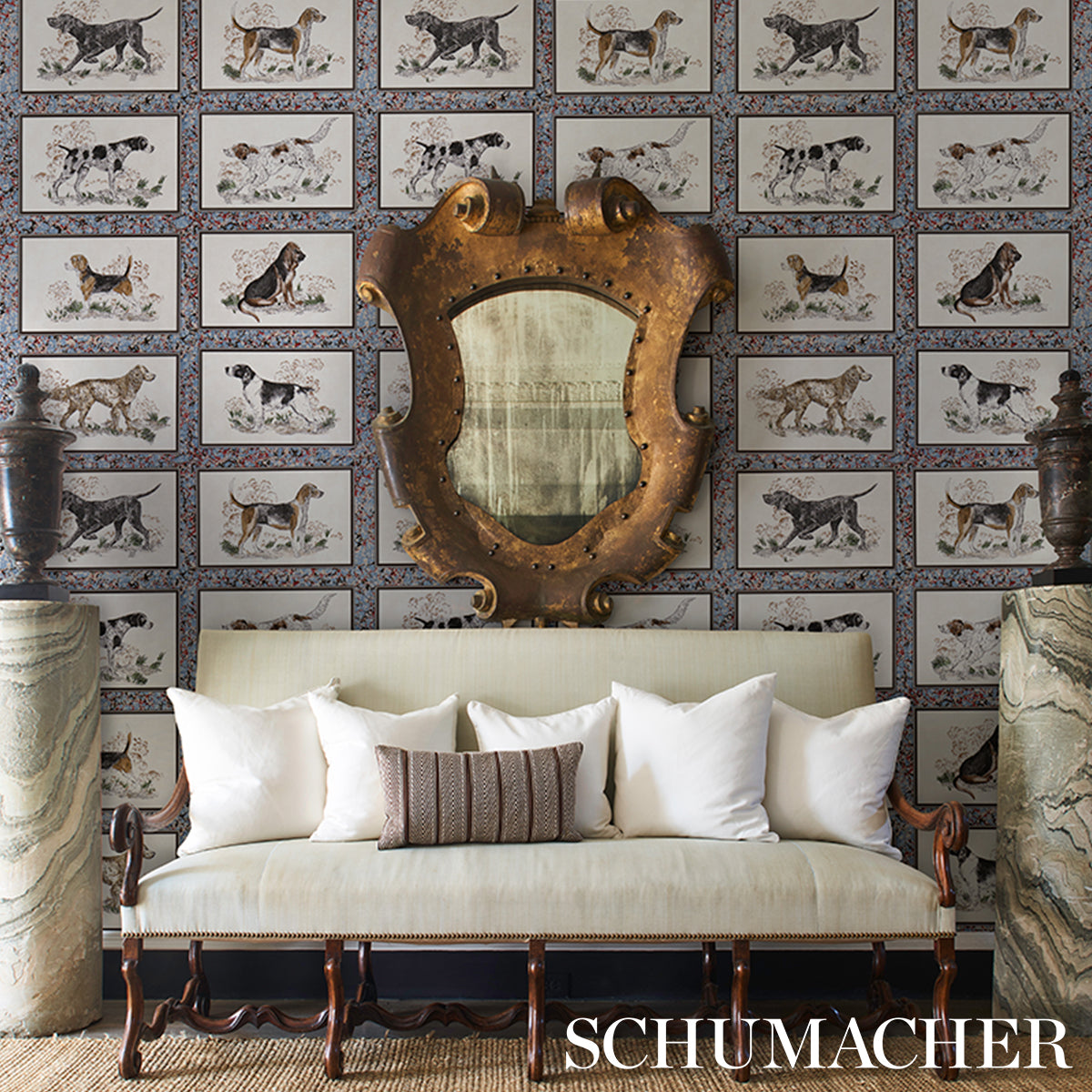 Purchase 5016080 | Chaser’S Legacy, Slate - Schumacher Wallpaper