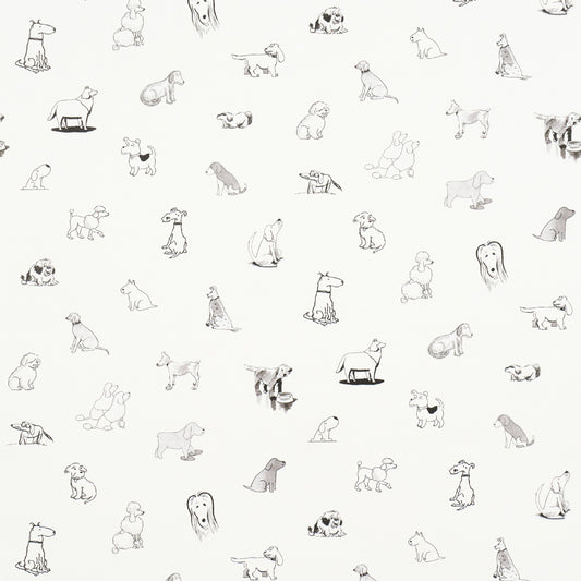 Purchase 5016130 | Good Dogs Everywhere, Black & White - Schumacher Wallpaper