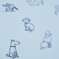 Purchase 5016132 | Good Dogs Everywhere, Sky & Navy Blue - Schumacher Wallpaper