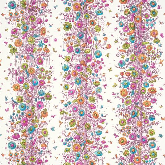 Purchase 5016140 | Edward Steed'S Towers Of Flowers, Multicolor Burst - Schumacher Wallpaper