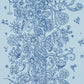 Purchase 5016142 | Edward Steed'S Towers Of Flowers, Sky Blue & Navy - Schumacher Wallpaper