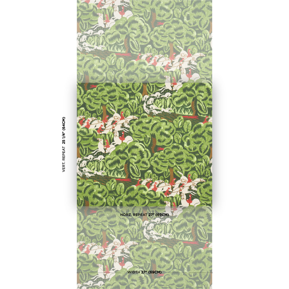 Purchase 5016150 | Margaret Schloeman'S Fox Chase, Forest - Schumacher Wallpaper