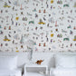 Purchase 5016170 | Joana Avillez'S Street Scenes, Multicolor On White - Schumacher Wallpaper