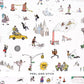 Purchase 5016170 | Joana Avillez'S Street Scenes, Multicolor On White - Schumacher Wallpaper