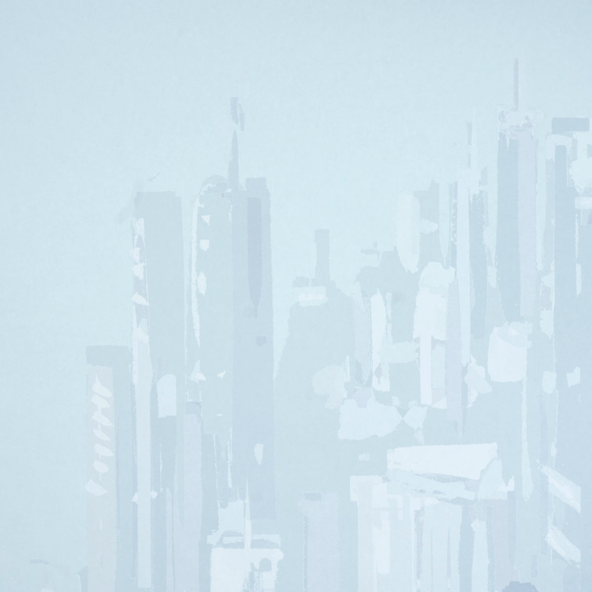 Purchase 5016190 | Pascal Campion'S New York Skyline, Blue - Schumacher Wallpaper