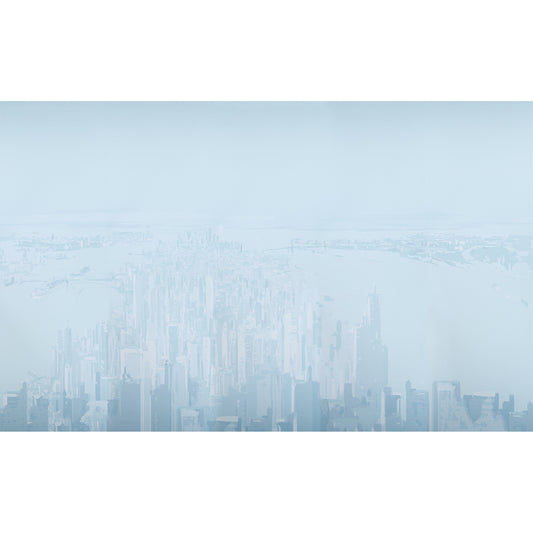 Purchase 5016190 | Pascal Campion'S New York Skyline, Blue - Schumacher Wallpaper
