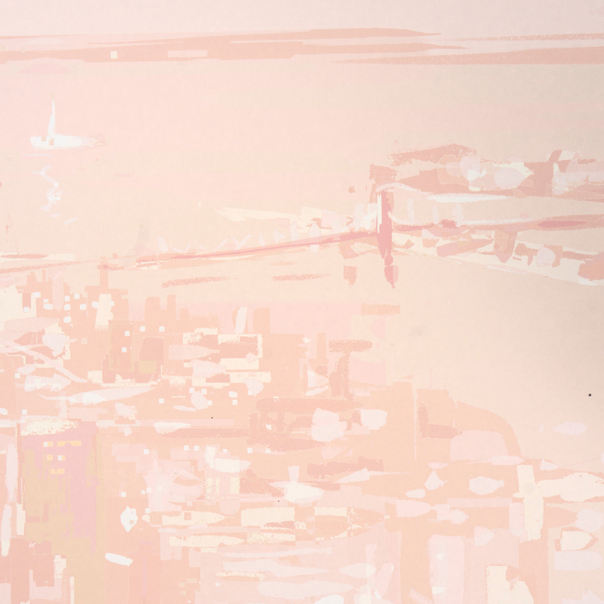 Purchase 5016191 | Pascal Campion'S New York Skyline, Blush - Schumacher Wallpaper