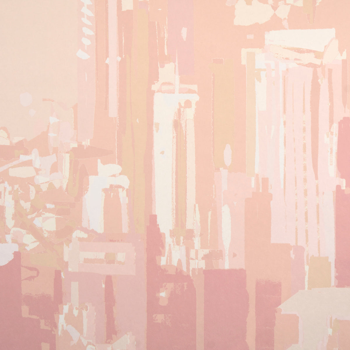 Purchase 5016191 | Pascal Campion'S New York Skyline, Blush - Schumacher Wallpaper