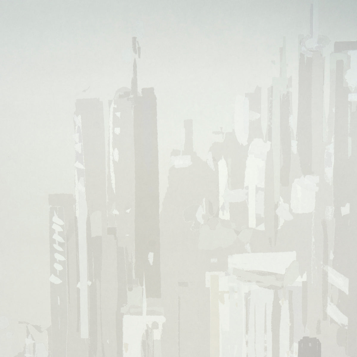 Purchase 5016192 | Pascal Campion'S New York Skyline, Soft Gray - Schumacher Wallpaper