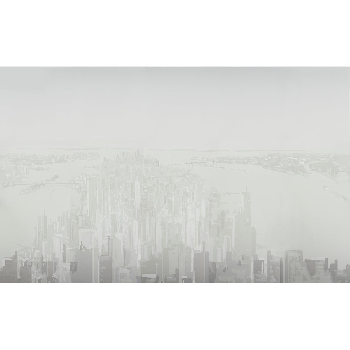 Purchase 5016192 | Pascal Campion'S New York Skyline, Soft Gray - Schumacher Wallpaper