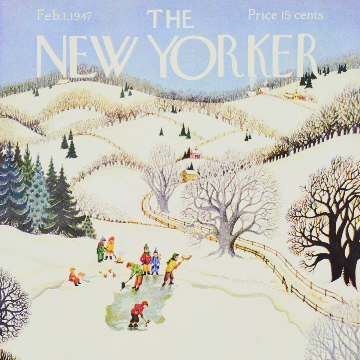 Purchase 5016200 | The New Yorker Seasonal Covers, Multicolor - Schumacher Wallpaper