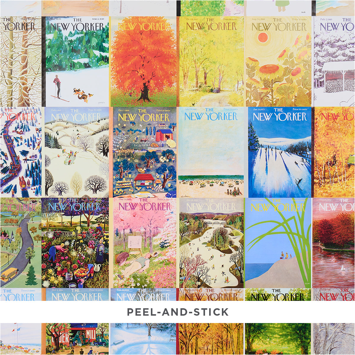 Purchase 5016200 | The New Yorker Seasonal Covers, Multicolor - Schumacher Wallpaper