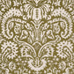 Purchase 5016242 | Suffolk Damask, Olive - Schumacher Wallpaper