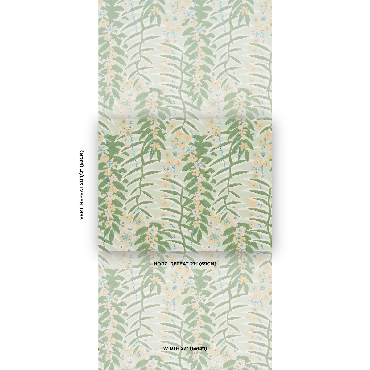 Purchase 5016250 | Ashbee Botanical, Aqua - Schumacher Wallpaper