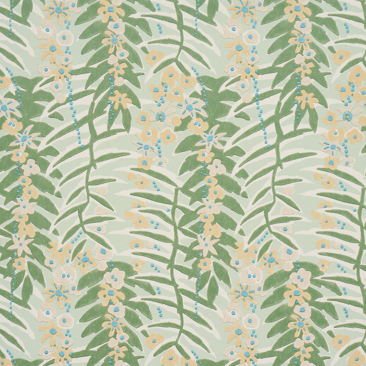 Purchase 5016250 | Ashbee Botanical, Aqua - Schumacher Wallpaper