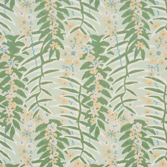 Purchase 5016250 | Ashbee Botanical, Aqua - Schumacher Wallpaper