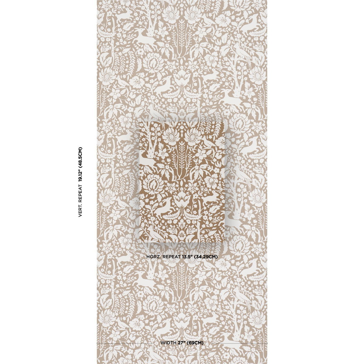 Purchase 5016260 | Deerfield, Mocha - Schumacher Wallpaper