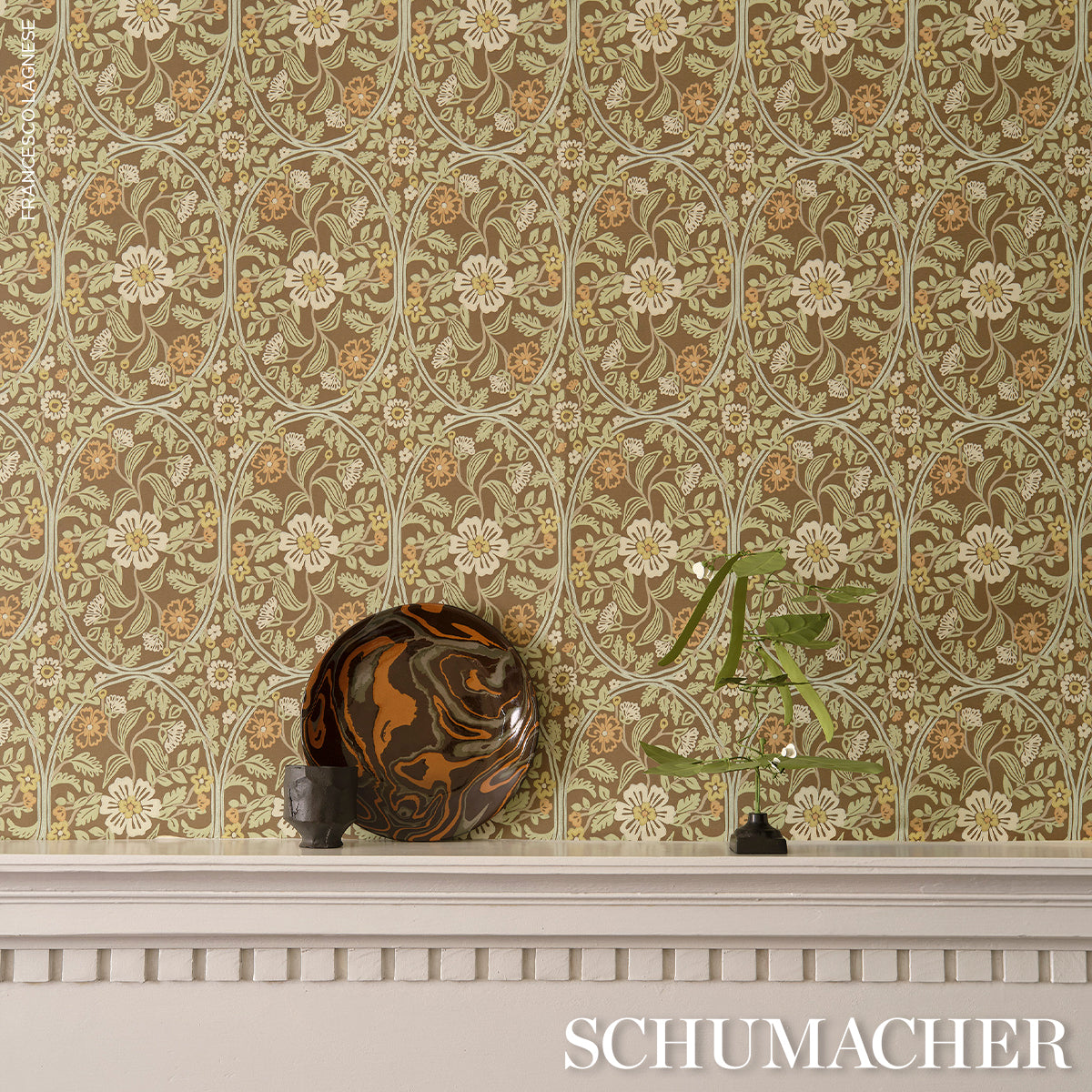 Purchase 5016272 | Garden Guild, Sage - Schumacher Wallpaper